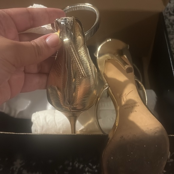 Giuseppe Zanotti Gold Metallic Heels size 37 (7.5 women) - Picture 7 of 10